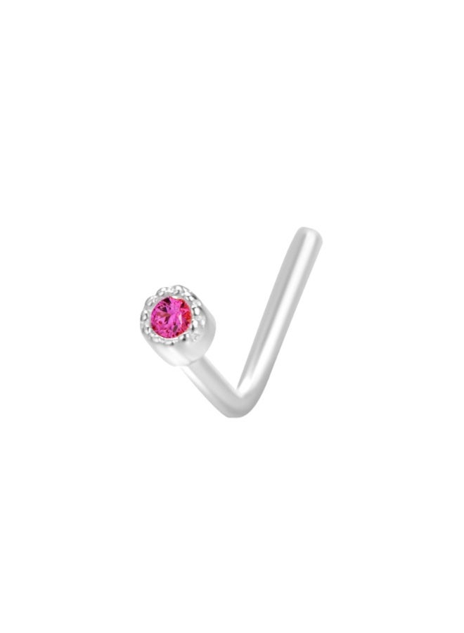 Ucanbe S925 Sterling Silver L-Shape Nose Stud – 20G Geometric Round Nose Piercing Jewelry - Image 4